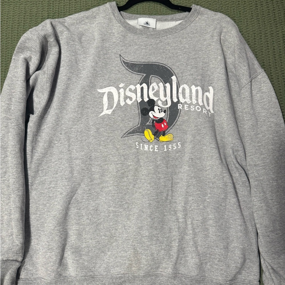 Disney Gray Crewneck Sweatshirt with Mickey Graphic